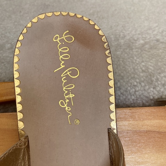 lilly pulitzer leather thong sandals / flip flops - Picture 8 of 12